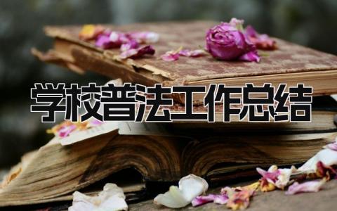 学校普法工作总结 精选19篇