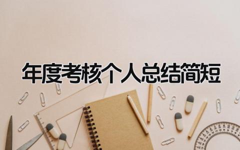 年度考核个人总结简短 精选17篇