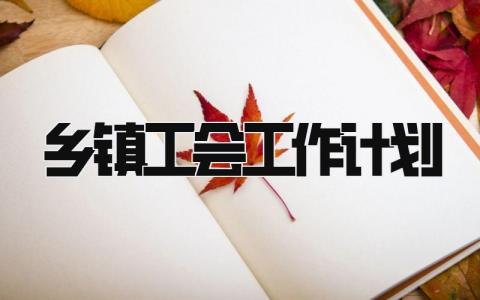 乡镇工会工作计划2024年 乡镇工会下一步工作思路及措施精选3篇