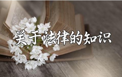 关于法律的常识精选范文 公务员法律基础知识大全电子版下载