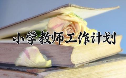 小学教师工作计划怎么写 小学教师工作计划个人范文