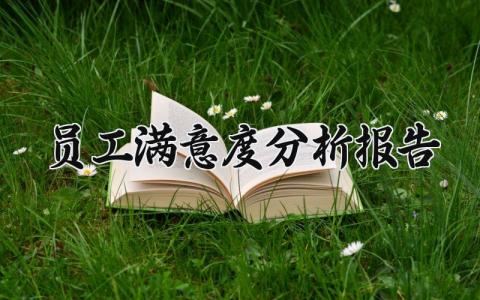 员工满意度分析报告 员工满意度现状分析报告 (6篇)