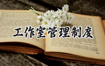工作室管理制度模板 工作室管理制度范本
