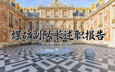 煤矿副队长述职报告怎么写 煤矿副队长的述职报告模板
