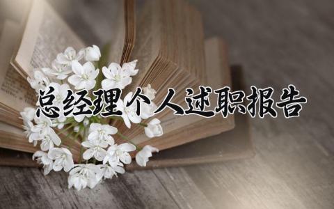 总经理个人述职报告 总经理述职报告简短 (13篇）