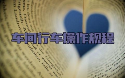 车间行车操作规程及注意事项最新版 车间行车的培训内容及维护方法