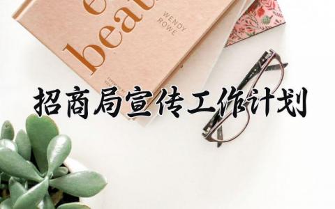招商局宣传工作计划 招商局宣传工作总结与计划怎么写 (9篇)
