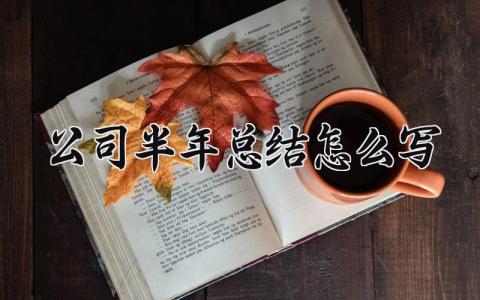公司半年总结怎么写 公司的半年总结怎么写（13篇）