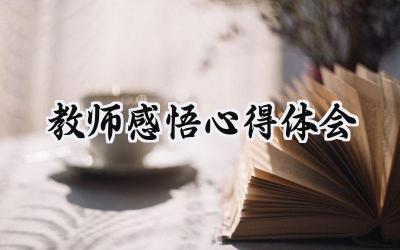 教师感悟心得体会300字范文（15篇）