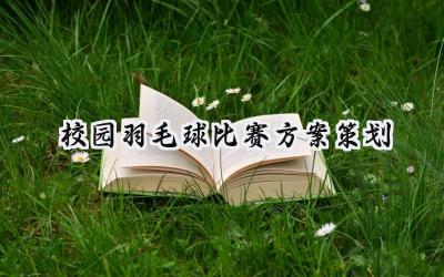 校园羽毛球比赛方案策划书范文（18篇）