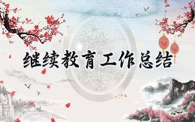 继续教育工作总结和反思怎么写（16篇）