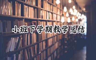 小班下学期教学总结2025年(10篇)