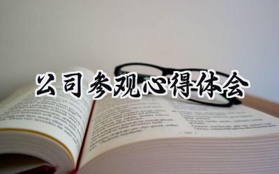 公司参观心得体会3000字范文（8篇）