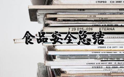 食品安全总结报告范文 食品安全工作进展汇报