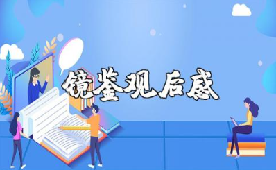 镜鉴2023年警示教育片观后感 观看警示教育片《镜鉴》心得体会