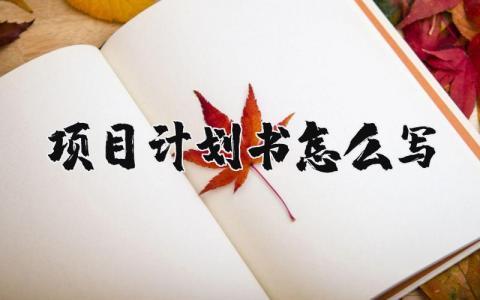 项目计划书怎么写模板 项目计划书怎么写范文精选
