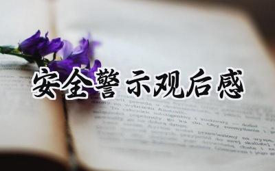 安全警示观后感怎么写范文 (16篇)