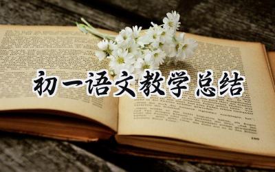 初一语文教学总结怎么写 (9篇)