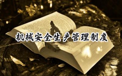 2025机械厂安全生产管理制度范文集锦 (13篇）