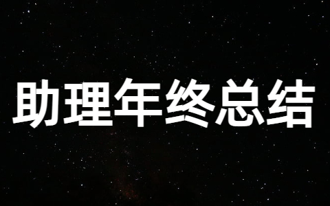 2023年助理年终工作总结(精选28篇)