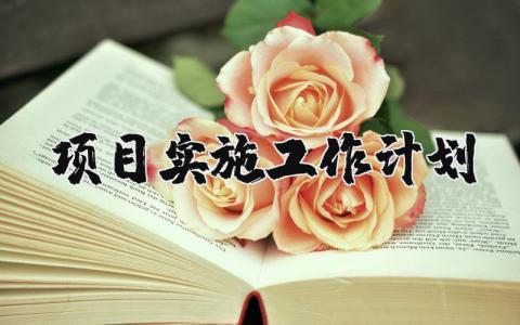 项目实施工作计划范文 项目开展工作方案设计汇总