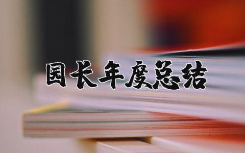 园长年度总结报告合集 幼儿园园长工作年终汇报大全