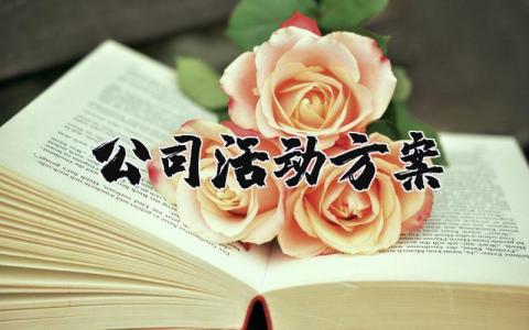 公司活动方案策划书模板 公司活动计划精选范文