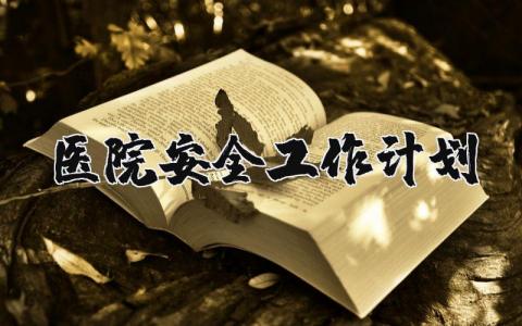 2024年医院安全工作计划和目标范文 (10篇）