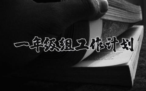 一年级组工作计划优秀范文 一年级组2024工作实施方案汇总